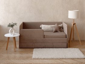 Диван-кровать Happy (капучино) в Пеледуе - peleduj.mebel-nsk.ru | фото
