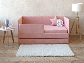 Диван-кровать Happy (коралловый) в Пеледуе - peleduj.mebel-nsk.ru | фото