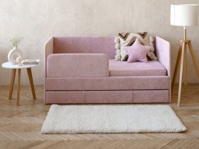 Диван-кровать Happy (розовый) в Пеледуе - peleduj.mebel-nsk.ru | фото