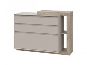 Комод 1200 22 J-Э Этна (дуб эндгрей/кашемир) в Пеледуе - peleduj.mebel-nsk.ru | фото