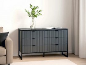 Комод 6 ящиков Нора (металл бруклин/графит) в Пеледуе - peleduj.mebel-nsk.ru | фото