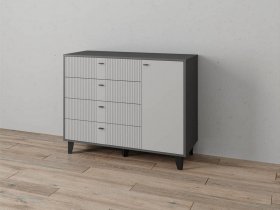 Комод «Катрин-13» (графит/светло-серый) в Пеледуе - peleduj.mebel-nsk.ru | фото