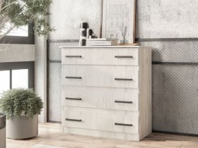 Комод Стандарт-6 NEW (дуб крафт белый) в Пеледуе - peleduj.mebel-nsk.ru | фото