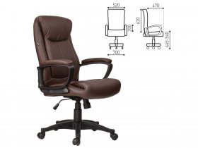 Кресло офисное BRABIX Enter EX-511, коричневое в Пеледуе - peleduj.mebel-nsk.ru | фото