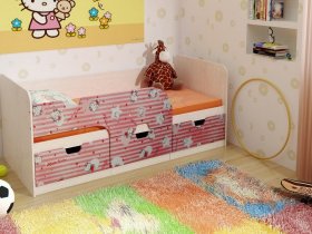Кровать детская с ящиками 1,86 Минима Hello Kitty в Пеледуе - peleduj.mebel-nsk.ru | фото