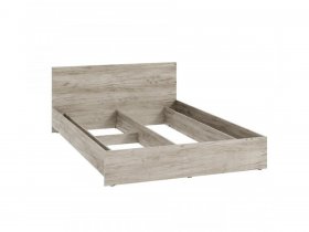 Кровать двухспальная КР-160 Ронда (дуб крафт серый) в Пеледуе - peleduj.mebel-nsk.ru | фото