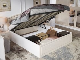 Кровать двуспальная 1,6 м Венеция КРМП-160 с подъемным механизмом в Пеледуе - peleduj.mebel-nsk.ru | фото