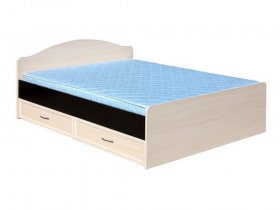Кровать  двуспальная с ящиками 1,6м-1 (круглая спинка) в Пеледуе - peleduj.mebel-nsk.ru | фото