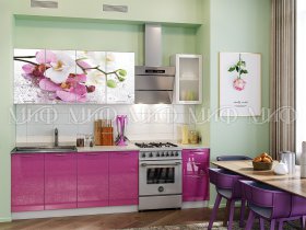Кухонный гарнитур Орхидея (сиреневый) в Пеледуе - peleduj.mebel-nsk.ru | фото