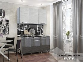 Кухонный гарнитур Титан 1,5 м в Пеледуе - peleduj.mebel-nsk.ru | фото