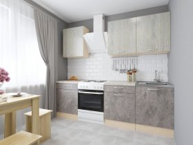 Модульная кухня Йота (пикард/цемент) в Пеледуе - peleduj.mebel-nsk.ru | фото