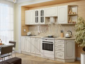 Модульная кухня Классика-1 (дуб молочный) в Пеледуе - peleduj.mebel-nsk.ru | фото