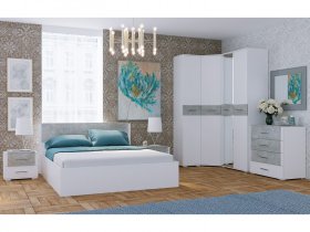 Модульная спальня Бьянка (белый/бетон) в Пеледуе - peleduj.mebel-nsk.ru | фото