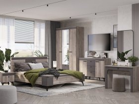 Модульная спальня Кассандра (дуб смоки/MF14) в Пеледуе - peleduj.mebel-nsk.ru | фото