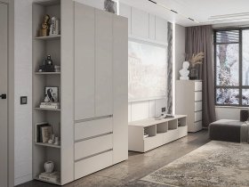Модульная стенка Люмо (кашемир) в Пеледуе - peleduj.mebel-nsk.ru | фото