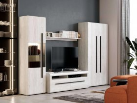 Модульная стенка Ницца (дуб витенберг) в Пеледуе - peleduj.mebel-nsk.ru | фото