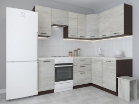 Модульная угловая кухня 1,4м*2,1м Лада (пикард) в Пеледуе - peleduj.mebel-nsk.ru | фото