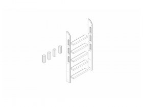 Пакет №10 Прямая лестница и опоры для двухъярусной кровати Соня в Пеледуе - peleduj.mebel-nsk.ru | фото