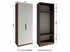 Шкаф 900 Роза (орех франклин карамельный/бежевый скин) в Пеледуе - peleduj.mebel-nsk.ru | фото