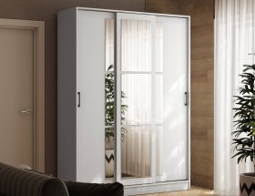 Шкаф-купе 1,6м «Стиль-2» (белый) в Пеледуе - peleduj.mebel-nsk.ru | фото