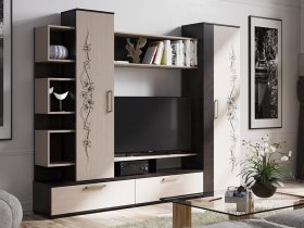 Стенка «Дакота» (венге/дуб молочный) в Пеледуе - peleduj.mebel-nsk.ru | фото