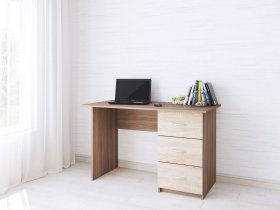 Стол письменный Сити-1 (ясень шимо темный/дуб сонома) в Пеледуе - peleduj.mebel-nsk.ru | фото
