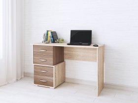 Стол письменный Сити-2 (ясень шимо темный/дуб сонома) в Пеледуе - peleduj.mebel-nsk.ru | фото