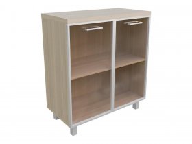 Тумба 2 двери со стеклом (бронза) Президент-ПРО Пр502 в Пеледуе - peleduj.mebel-nsk.ru | фото
