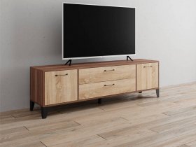 Тумба под ТВ Парус-13 (ясень шимо темный/дуб сонома) в Пеледуе - peleduj.mebel-nsk.ru | фото